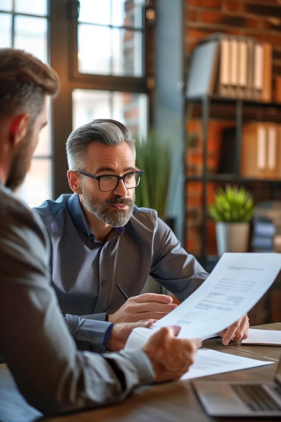 A licensed insurance broker is shown consulting with a client, discussing various health insurance options and providing guidance.